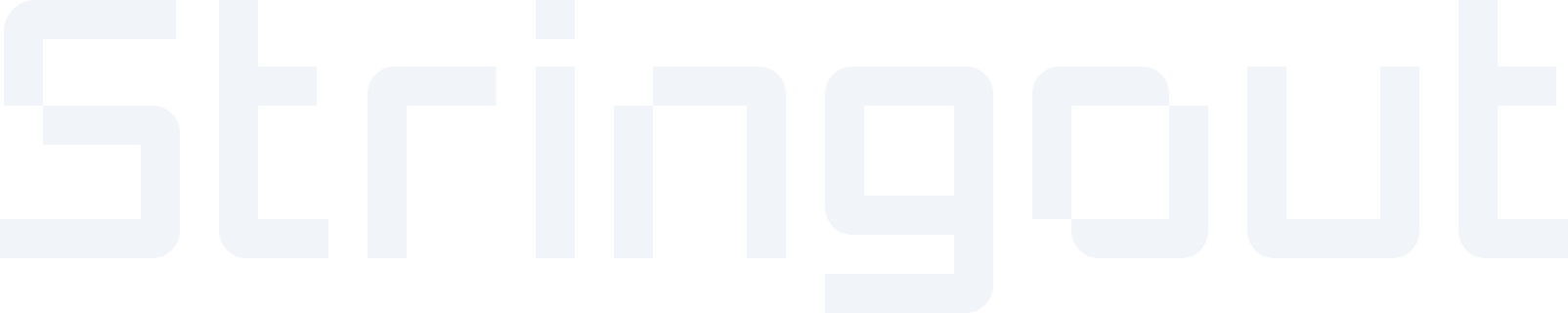 Stringout logo for dark backgrounds